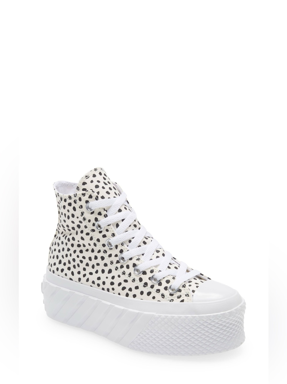 Womens Converse Chuck Taylor All Star Lift 2X High Top Sneaker Polka Dot Sz 5